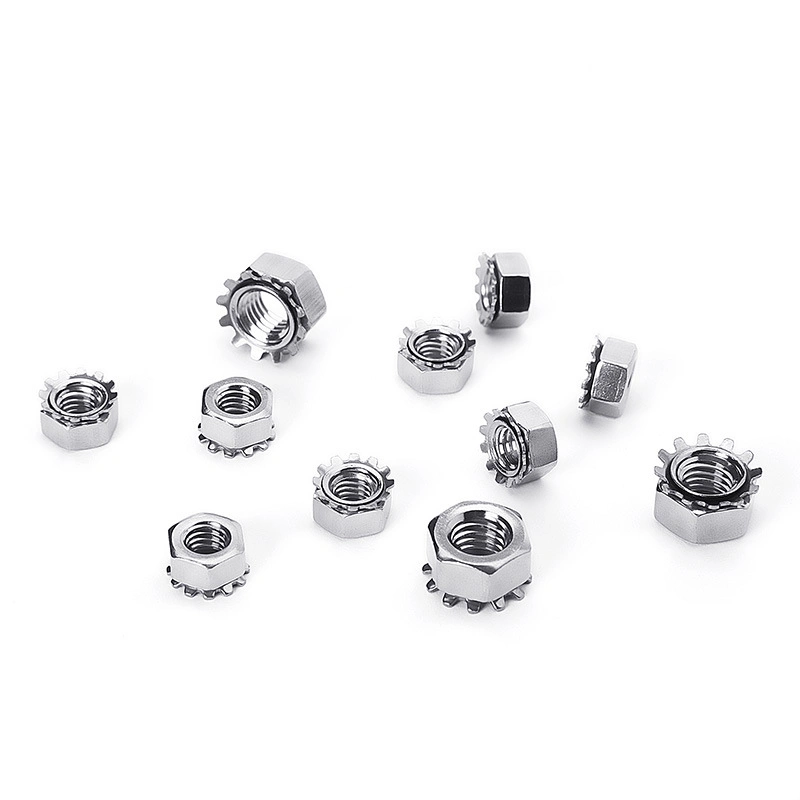 Stainless Steel 304 Hex Hexagon K Nut with Kep Teeth Washer K Lock Nut